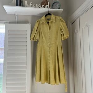 Sharagano Button-Up Midi Dress